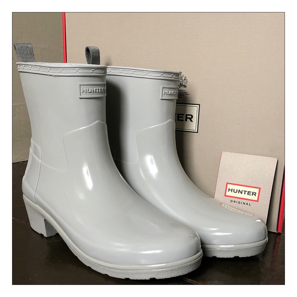 Hunter Refined Low Heel Biker Rain Boot - Picture 2 of 7